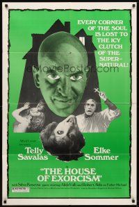 5p458 HOUSE OF EXORCISM 1sh '74 Mario Bava, creepy Telly Savalas, Elke Sommer, supernatural!