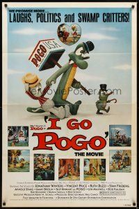 5p463 I GO POGO 1sh '80 cool claymation from the Pogo comic strip, politics & swamp critters!