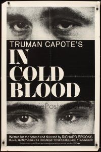 5p467 IN COLD BLOOD 1sh '68 Richard Brooks directed, Robert Blake, from novel by Truman Capote!