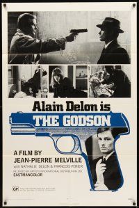 5p514 LE SAMOURAI 1sh '72 Jean-Pierre Melville film noir classic, Alain Delon, the Godson!