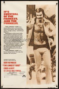 5p524 LONGEST YARD 1sh '74 Robert Aldrich prison football comedy, full-length Burt Reynolds!