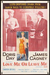 5p534 LOVE ME OR LEAVE ME 1sh R62 full-length sexy Doris Day as famed Ruth Etting, James Cagney!