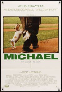 5p567 MICHAEL int'l DS 1sh '96 John Travolta w/angel wings & puppy, Andie MacDowell!