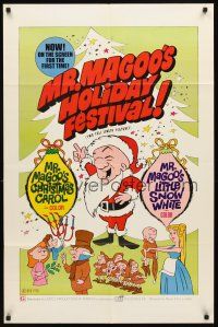 5p586 MR. MAGOO'S CHRISTMAS CAROL/MR. MAGOO'S LITTLE SNOW WHITE 1sh '70 great cartoon artwork!