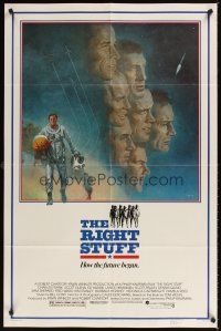 5p729 RIGHT STUFF 1sh '83 great Tom Jung montage art of the first NASA astronauts!