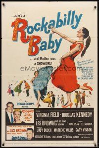 5p736 ROCKABILLY BABY 1sh '57 Judy Busch's mother was a showgirl, Les Brown and his band!