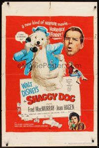 5p775 SHAGGY DOG 1sh '59 Disney, Fred MacMurray in the funniest sheep dog story ever told!