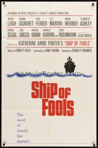 5p783 SHIP OF FOOLS 1sh '65 Stanley Kramer's movie based on Katharine Anne Porter's book!