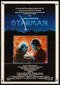5p837 STARMAN int'l 1sh '84 John Carpenter, close up of alien Jeff Bridges & Karen Allen!