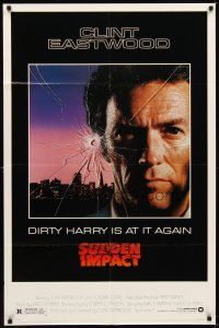 5p847 SUDDEN IMPACT 1sh '83 Clint Eastwood is at it again as Dirty Harry, great image!