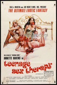5p875 TEENAGE SEX THERAPY 1sh '76 xxx-rated, art of sexy Annette Havens!