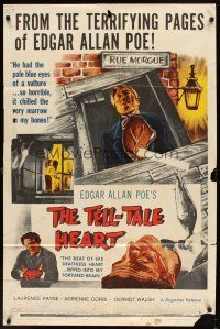 5p878 TELL-TALE HEART 1sh '61 from the terrifying pages of Edgar Allan Poe!