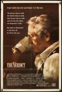 5p942 VERDICT 1sh '82 lawyer Paul Newman has one last chance, written by David Mamet!