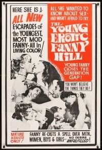 5p990 YOUNG EROTIC FANNY HILL 1sh '70 all she wanted to know about sex - she wasn't afraid to try!