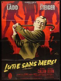 5r423 13 WEST STREET French 1p '62 different art of Alan Ladd swinging cane by Boris Grinsson!