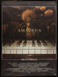 5r436 AMADEUS French 1p '84 Milos Foreman, Mozart biography, piano art by Bernard Bernhardt!