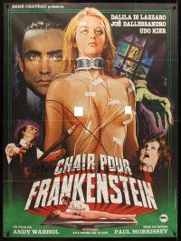 5r440 ANDY WARHOL'S FRANKENSTEIN French 1p R83 directed by Paul Morrissey, different Mascii art!