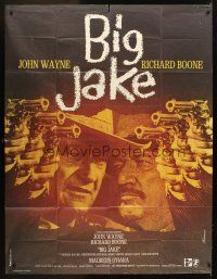 5r455 BIG JAKE French 1p '71 different Ferracci art of John Wayne & Richard Boone with pistols!