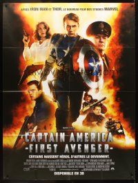 5r478 CAPTAIN AMERICA: THE FIRST AVENGER French 1p '11 Chris Evans as the Marvel Comics hero!