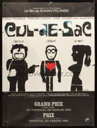 5r501 CUL-DE-SAC style B French 1p '66 Roman Polanski, wonderful different art by Jan Lenica!