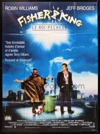 5r539 FISHER KING French 1p '91 Jeff Bridges & Robin Williams searching for sanity, different!