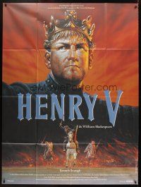 5r577 HENRY V French 1p '89 great art of star & director Kenneth Branagh by Malinowski!