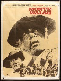 5r674 MONTE WALSH French 1p '71 different close up of cowboy Lee Marvin & Jack Palance!