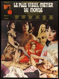 5r697 OLDEST PROFESSION French 1p '68 different image of Raquel Welch & 6 sexy co-stars!