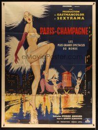 5r706 PARIS-CHAMPAGNE French 1p '62 Sinclare art of sexy near-naked Moulin Rouge dancers!