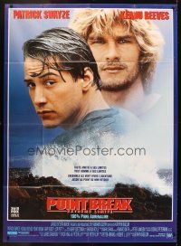 5r713 POINT BREAK French 1p '91 Keanu Reeves Patrick Swayze, bank robbery & surfing!