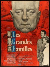 5r716 POSSESSORS style B French 1p '58 Les Grandes Familles, art of Jean Gabin by Rene Ferracci!