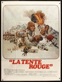 5r732 RED TENT French 1p '71 art of Sean Connery & Claudia Cardinale by Howard Terpning!