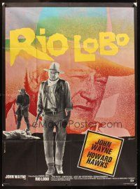 5r741 RIO LOBO French 1p '71 Howard Hawks, John Wayne, great cowboy image by Ferracci!