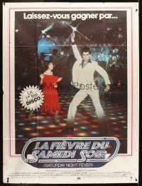 5r745 SATURDAY NIGHT FEVER French 1p '77 disco dancers John Travolta & Karen Lynn Gorney!