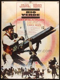 5r760 SOMETHING BIG French 1p '71 cool image of Dean Martin w/giant gatling gun, Brian Keith