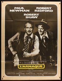 5r766 STING French 1p '74 different image of con men Paul Newman & Robert Redford!