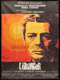 5r767 STRANGER French 1p '68 Luchino Visconti's Lo Straniero, mosaic art of Marcello Mastroianni!