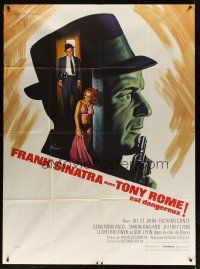 5r781 TONY ROME French 1p '67 great different art of detective Frank Sinatra by Boris Grinsson!