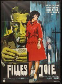 5r795 UNDER THE SAME SKIN French 1p 1964 cool crime film noir artwork by Constantine Belinsky!