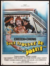 5r799 UP IN SMOKE French 1p '78 Cheech & Chong marijuana drug classic, great wacky artwork!