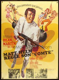 5r812 WRECKING CREW French 1p '69 different art of Dean Martin as Matt Helm with sexy spy babes!