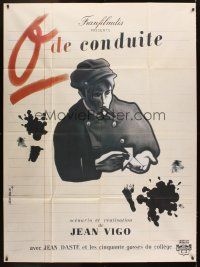 5r816 ZERO DE CONDUITE French 1p R70s Jean Vigo juvenile delinquent classic, artwork by Jean Colin