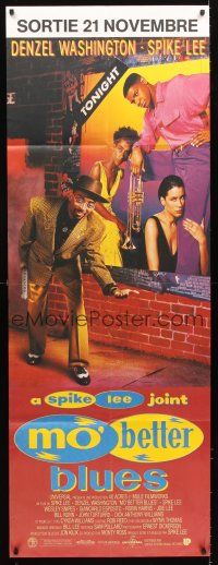 5r412 MO' BETTER BLUES French door-panel '90 Denzel Washington, Wesley Snipes, A Spike Lee Joint!