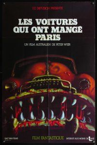 5r396 CARS THAT ATE PARIS French 30.75x46.5 '74 early Peter Weir, wild art of killer automobile!