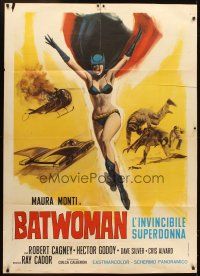 5r166 BATWOMAN Italian 1p '71 Maura Monti, great art of sexy near-naked superhero by Franco!