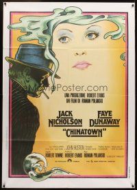 5r178 CHINATOWN Italian 1p '74 art of Jack Nicholson & Faye Dunaway by Jim Pearsall, Polanski