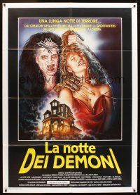 5r221 NIGHT OF THE DEMONS Italian 1p '88 cool different horror art by G.P. Rabito!