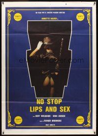 5r222 NO STOP LIPS & SEX Italian 1p '70s great close up of sexy Annette Haven from behind!