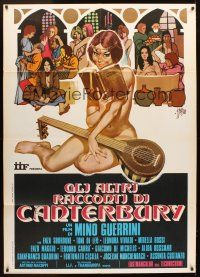 5r224 OTHER CANTERBURY TALES Italian 1p '72 art of sexy naked girl with sitar by Sandro Symeoni!