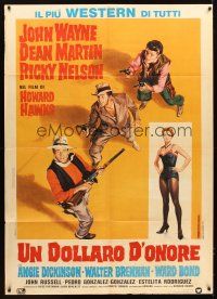 5r236 RIO BRAVO Italian 1p R78 John Wayne, Ricky Nelson, Dean Martin, sexy Dickinson, Howard Hawks